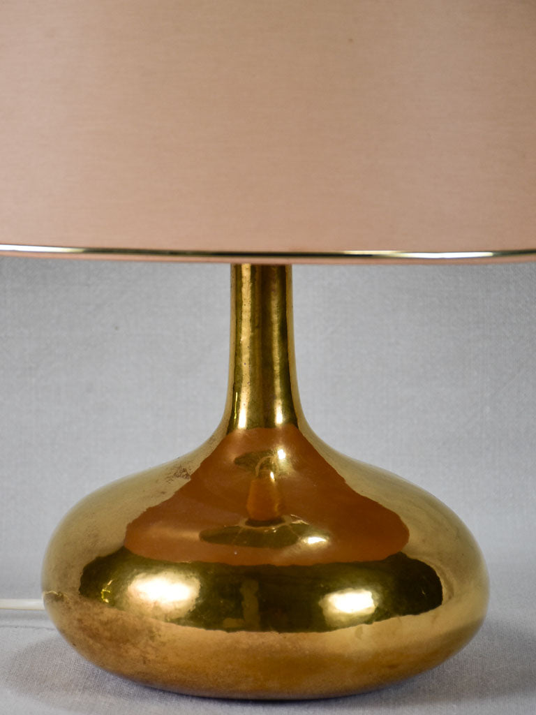 Vintage lamp with gold glass base - 19"