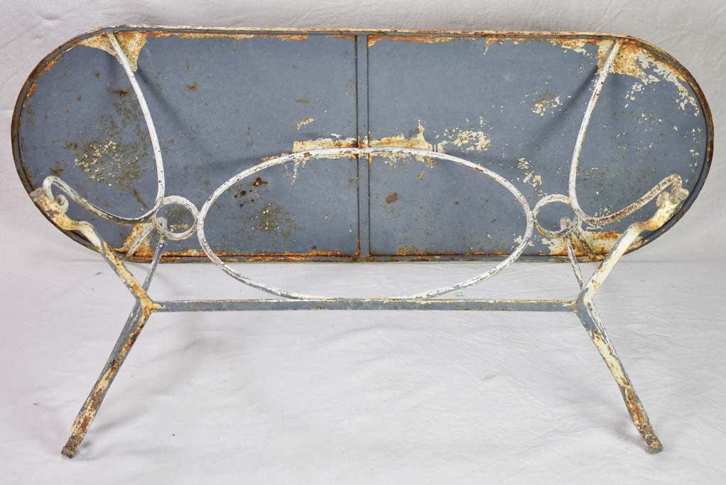 Rare double metal garden table from the 1950's