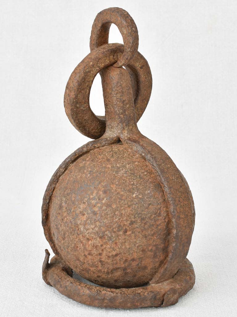 19th century cannonball counterweight 9"