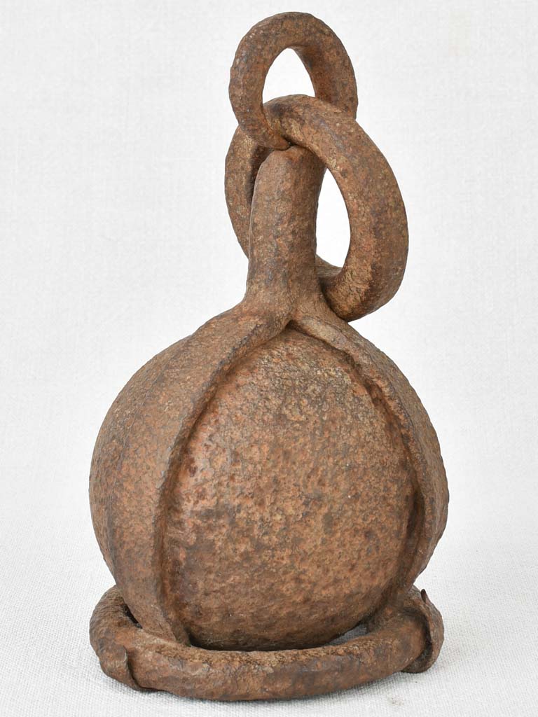 19th century cannonball counterweight 9"