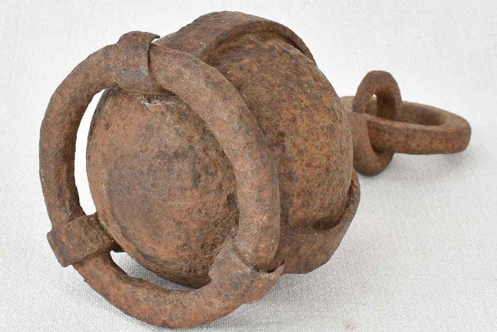 19th century cannonball counterweight 9"