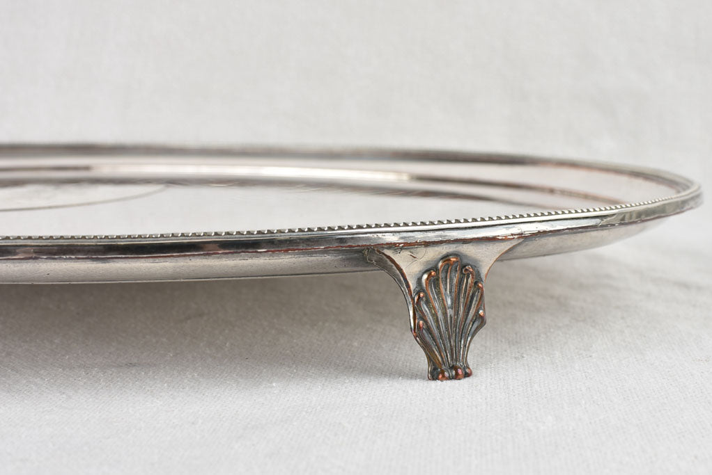 English Old Sheffield Salver with Monogram