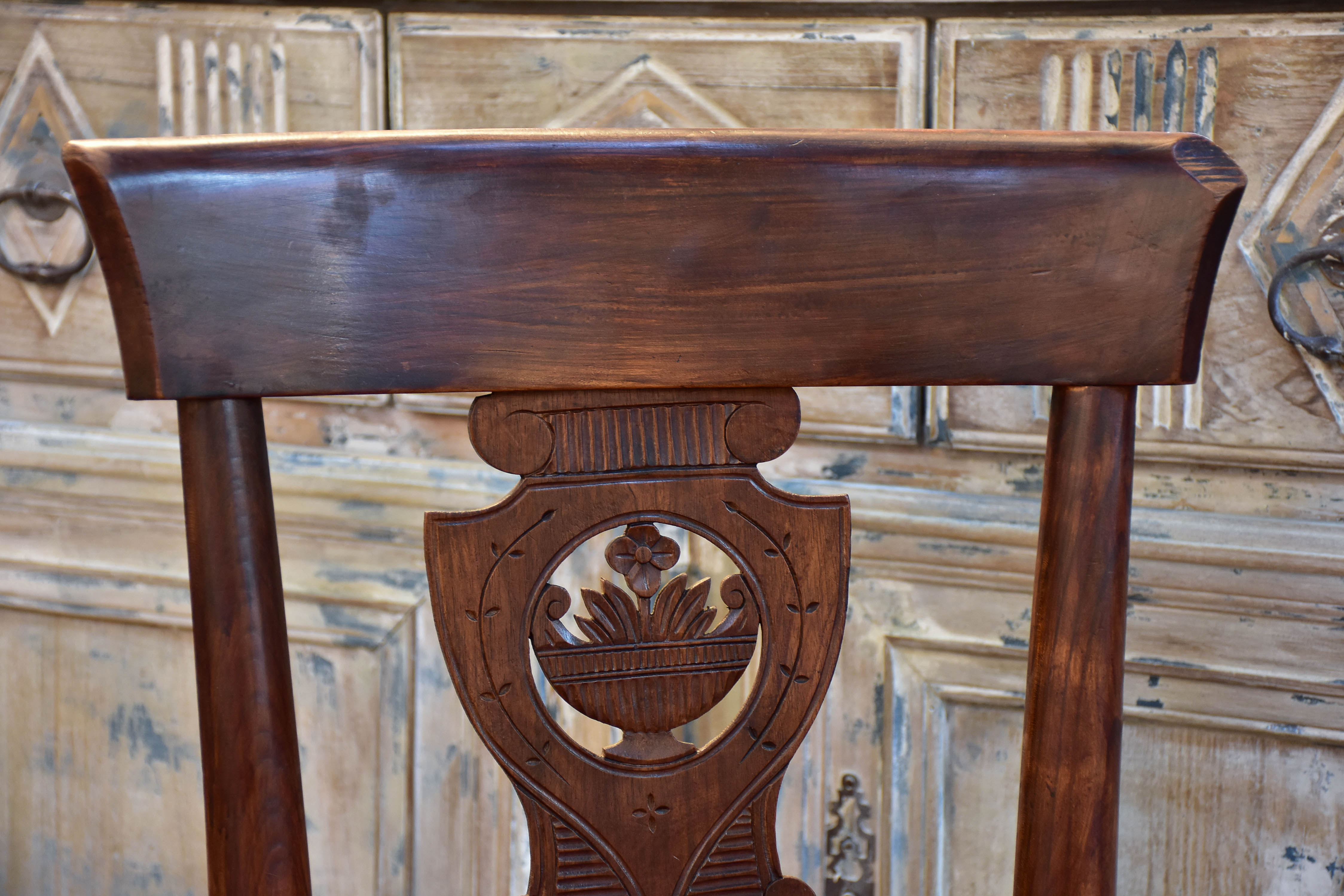 Set of 6 'Directoire' chairs with cane seats