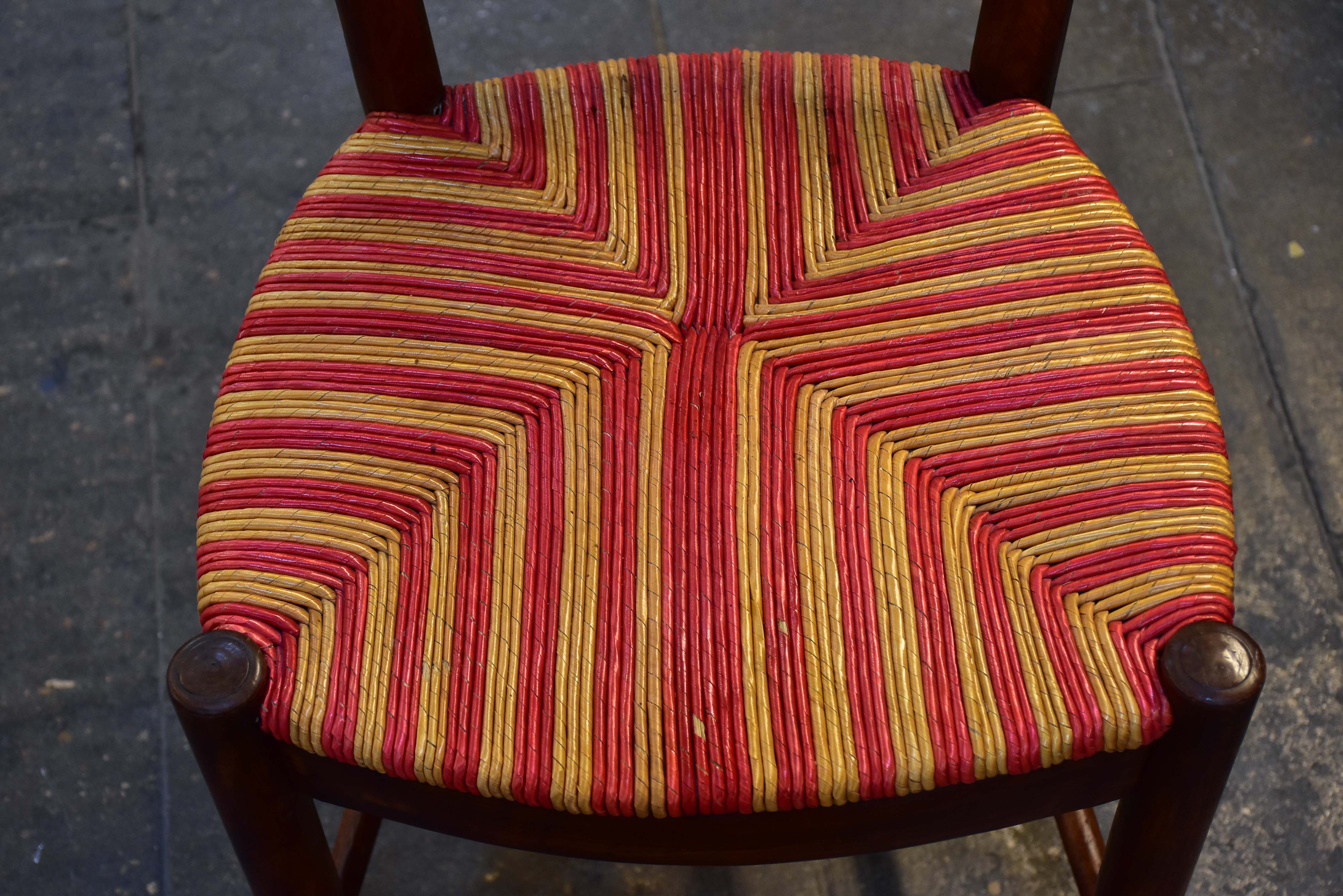 Set of 6 'Directoire' chairs with cane seats