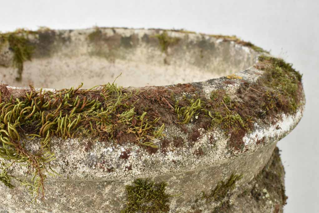 Pair of large cement planters 15¼" x 16¼"
