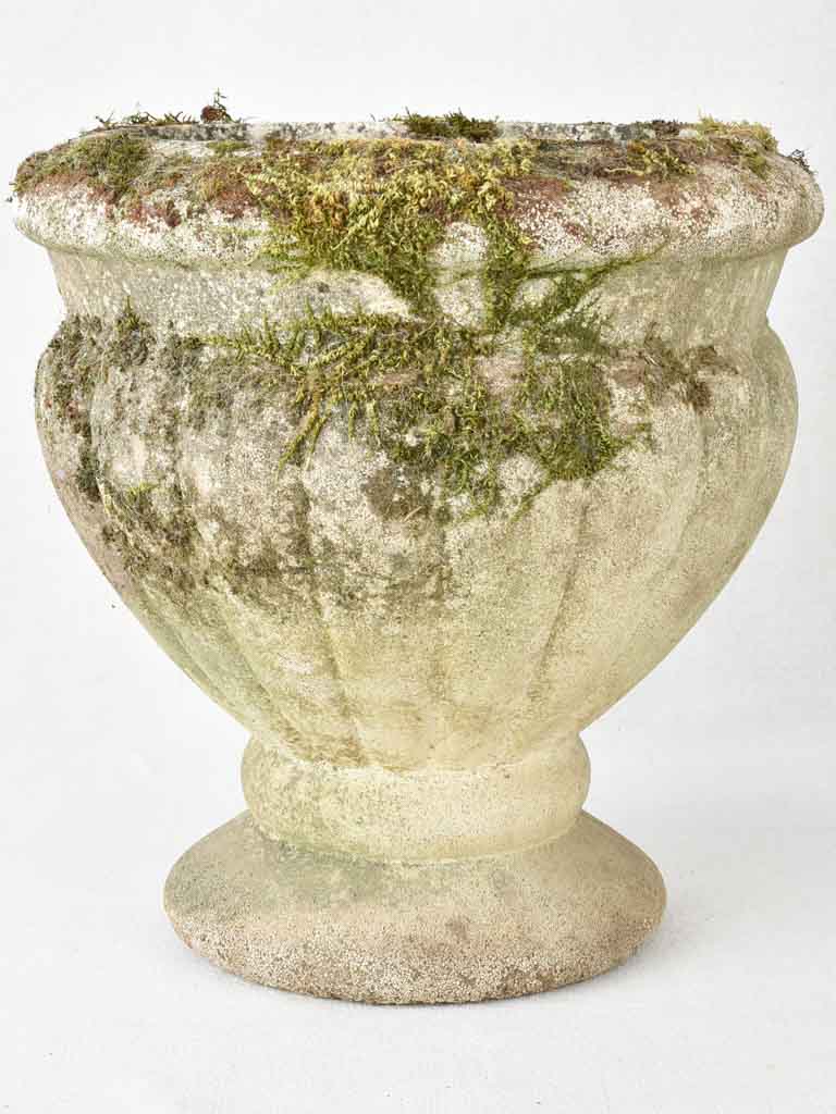 Pair of large cement planters 15¼" x 16¼"
