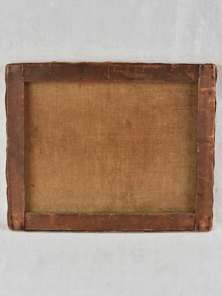 Antique landscape painting - country road - Lemant 13" x 16¼"