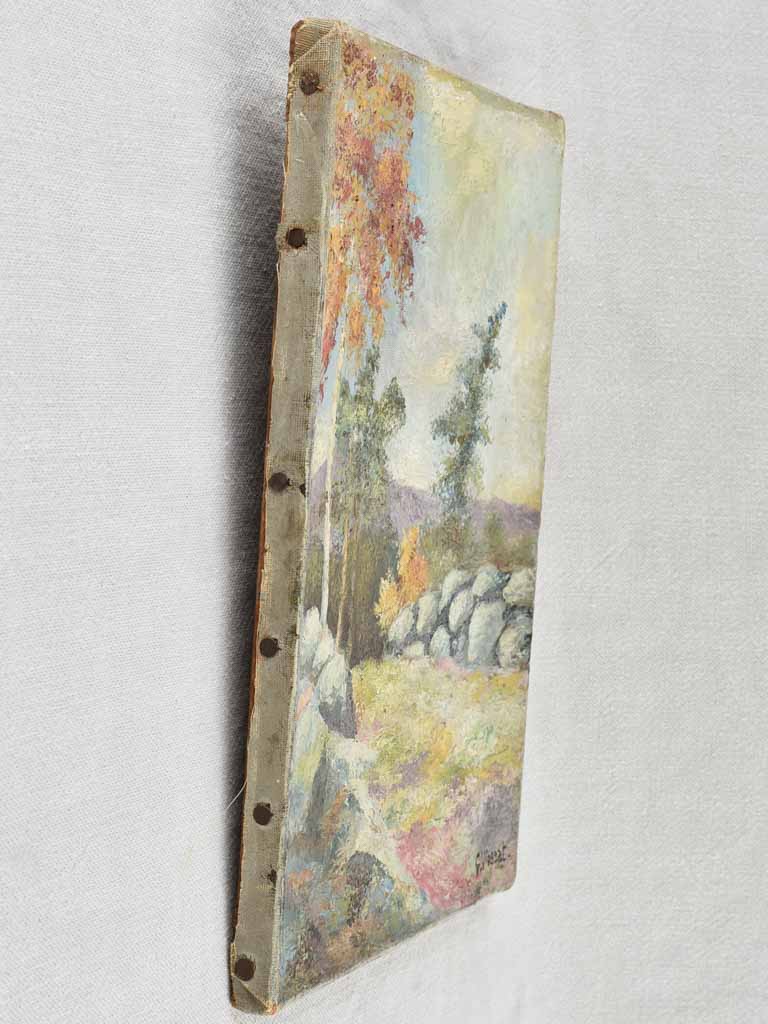 Aesthetic 1880s French Countryside Oil Painting