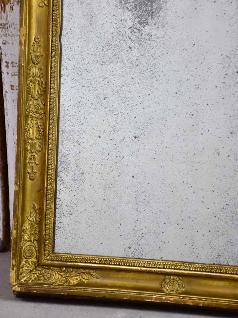Small Restauration mirror with original mercury glass and gold frame 13¾" x 16¼"
