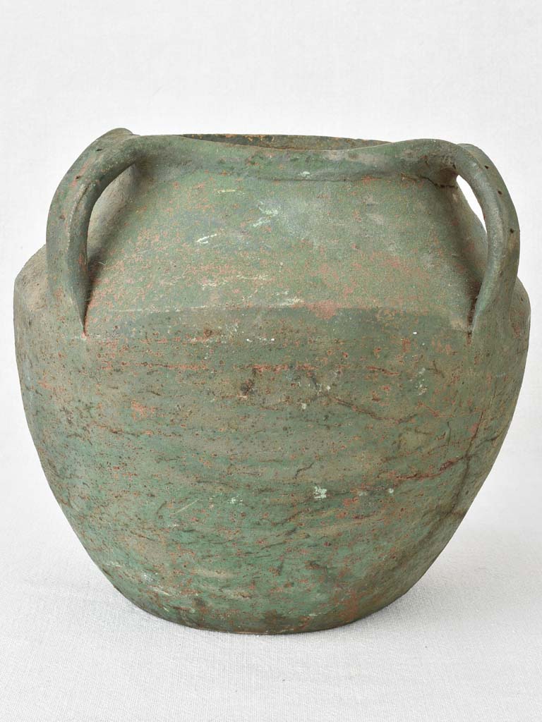 Late 18th / early 19th century pot with green patina - Garos et Bouillon 11"