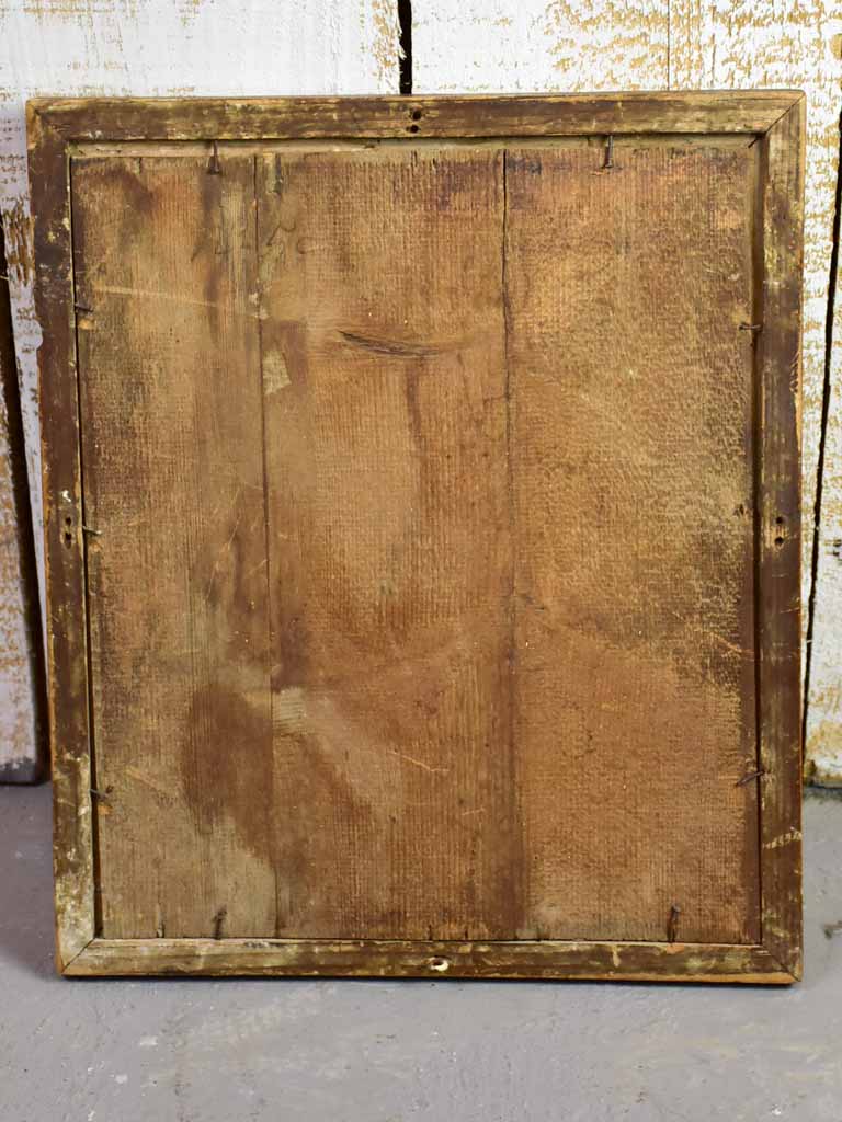 Small Restauration mirror with original mercury glass and gold frame 13¾" x 16¼"