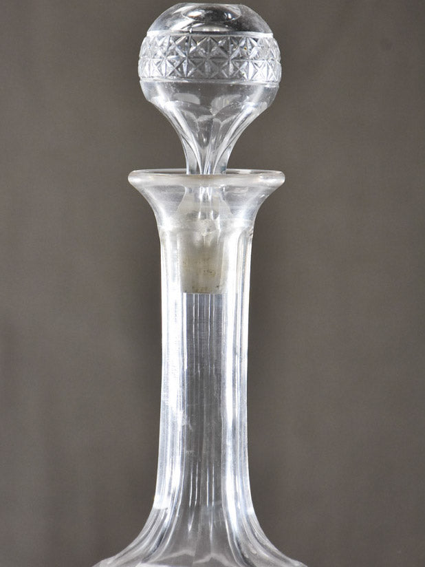 Antique crystal carafe with pineapple motifs