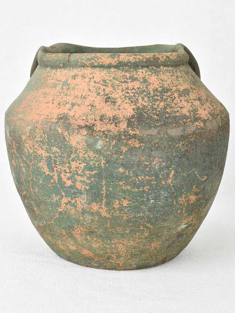Late 18th / early 19th century pot with green patina - Garos et Bouillon 11"