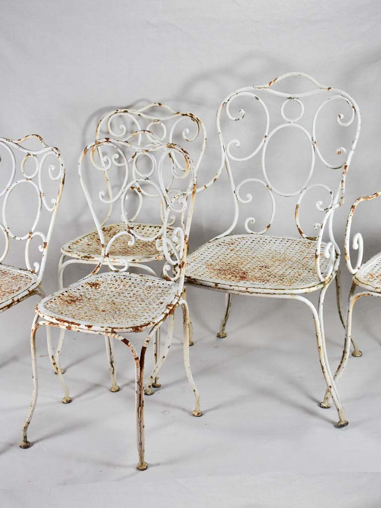 Two heavy garden armchairs, early-20th century