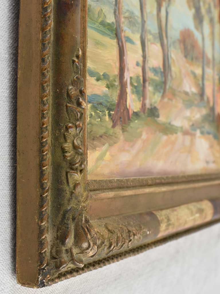 Antique French landscape painting - August Roure (1878-1936) - Saint Remy de Provence 15¾" x 18"