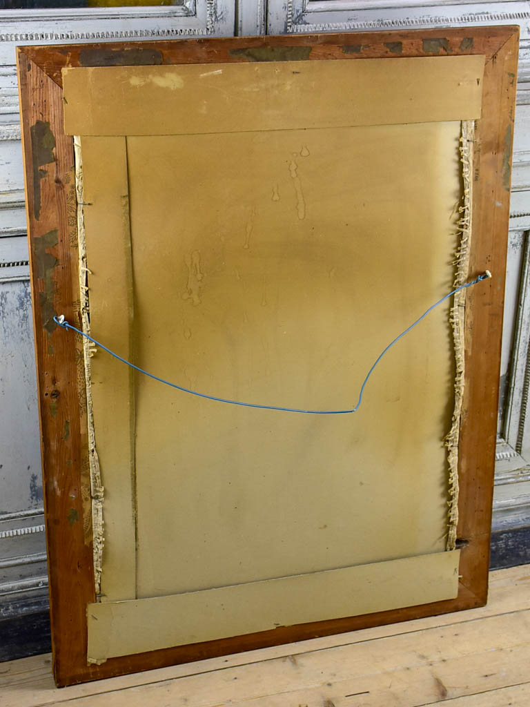 Framed monogrammed wedding tapestry - 18th or 19th Century 30¾" x 39¾"