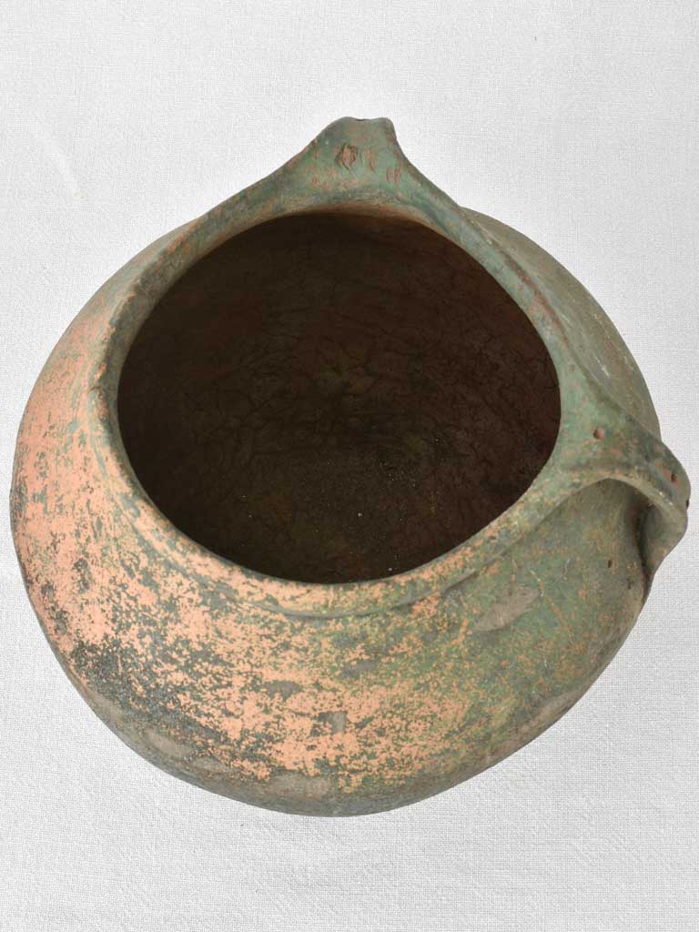 Late 18th / early 19th century pot with green patina - Garos et Bouillon 11"