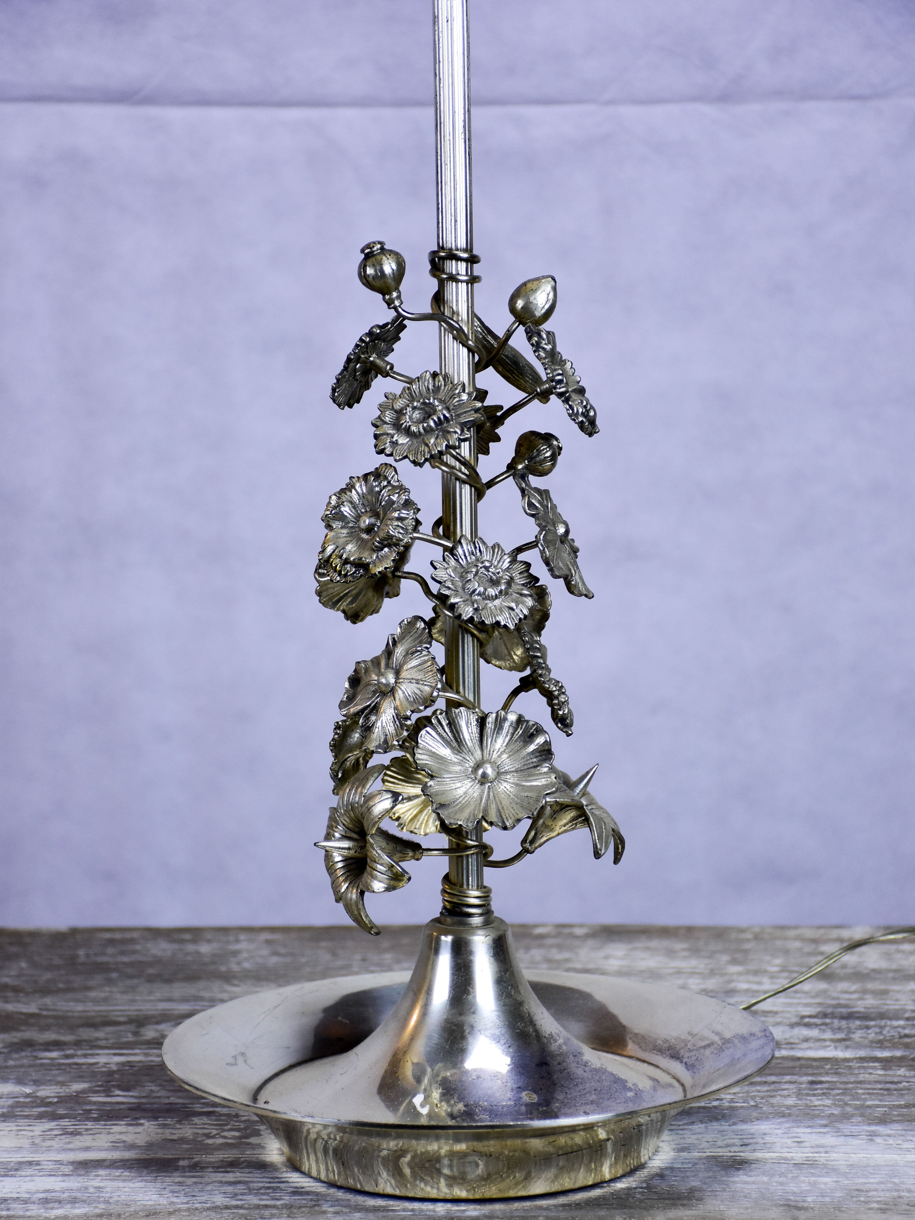 Pair of tall table lamps with parchment shades