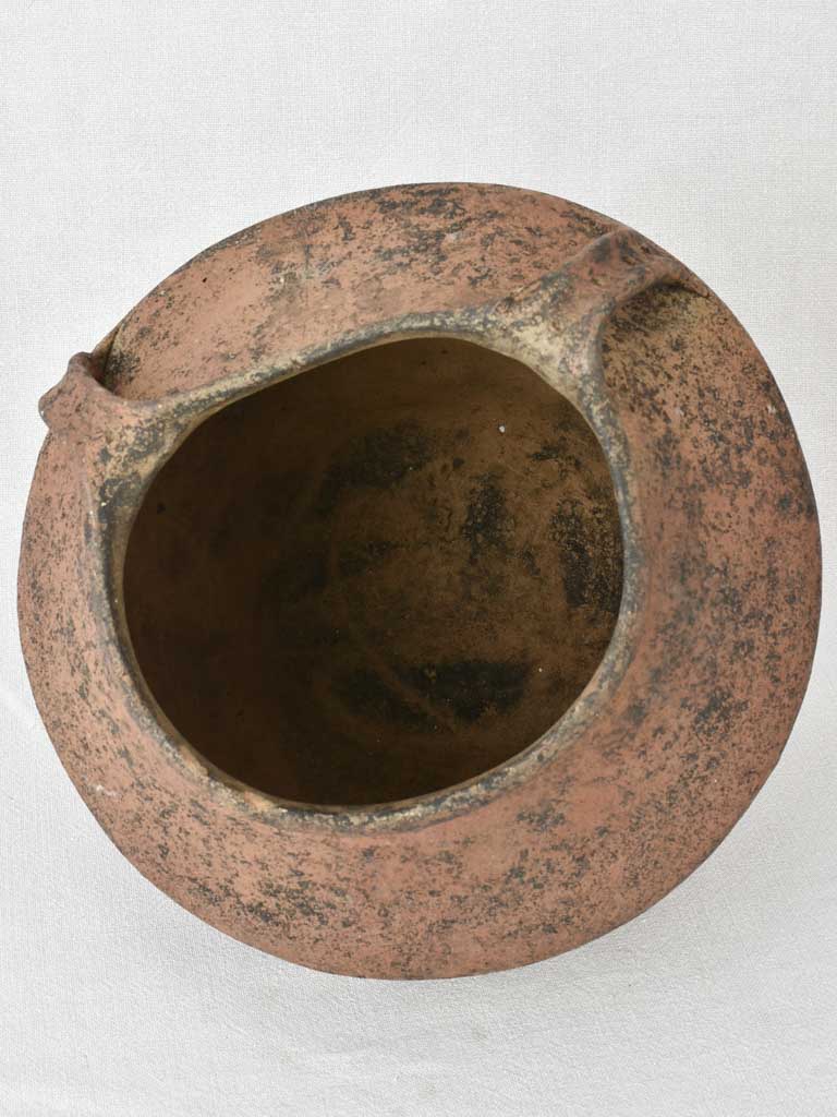 Late 18th / early 19th century pot with side handles - Garos et Bouillon 11"