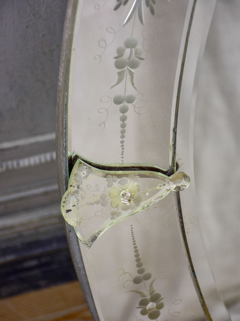 1930's Classic Venetian Glass Mirror