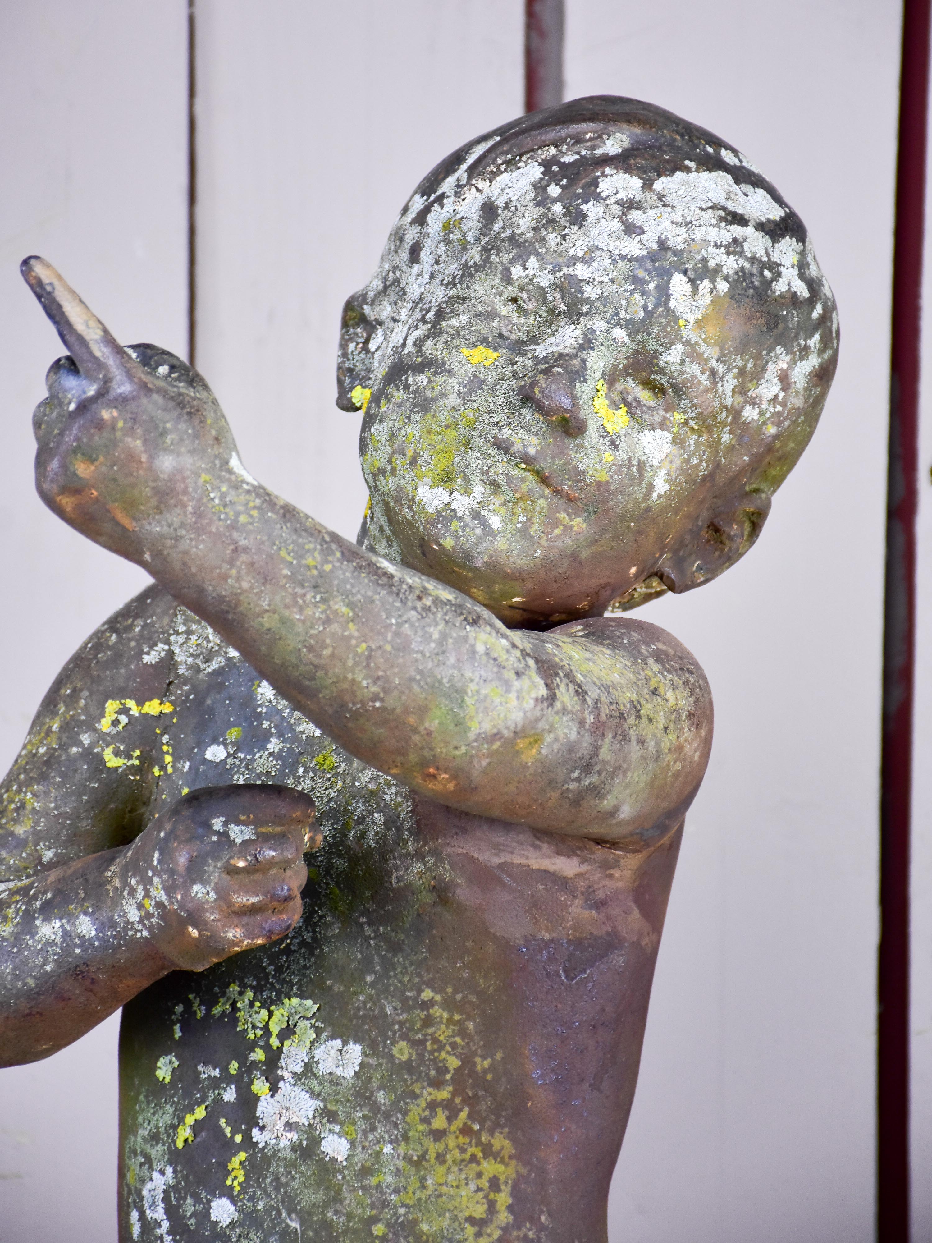 19th Century French garden statue of a child