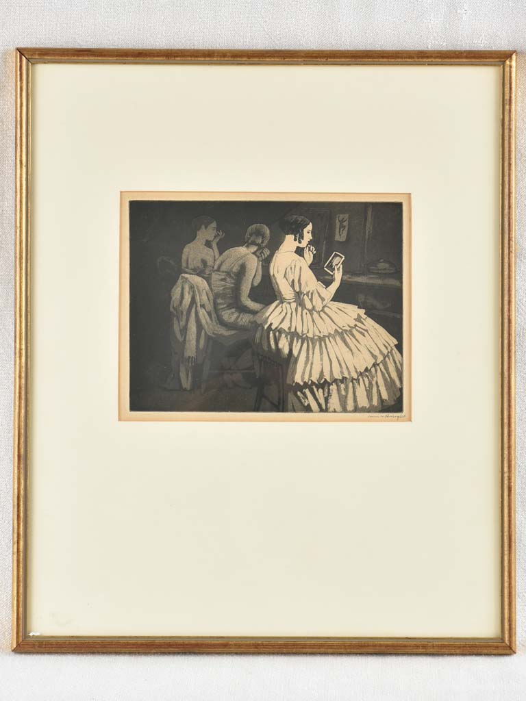 Dressing Room No. 2' - Dame Laura Knight - aquatint etching - signed 19¼" x 16¼"