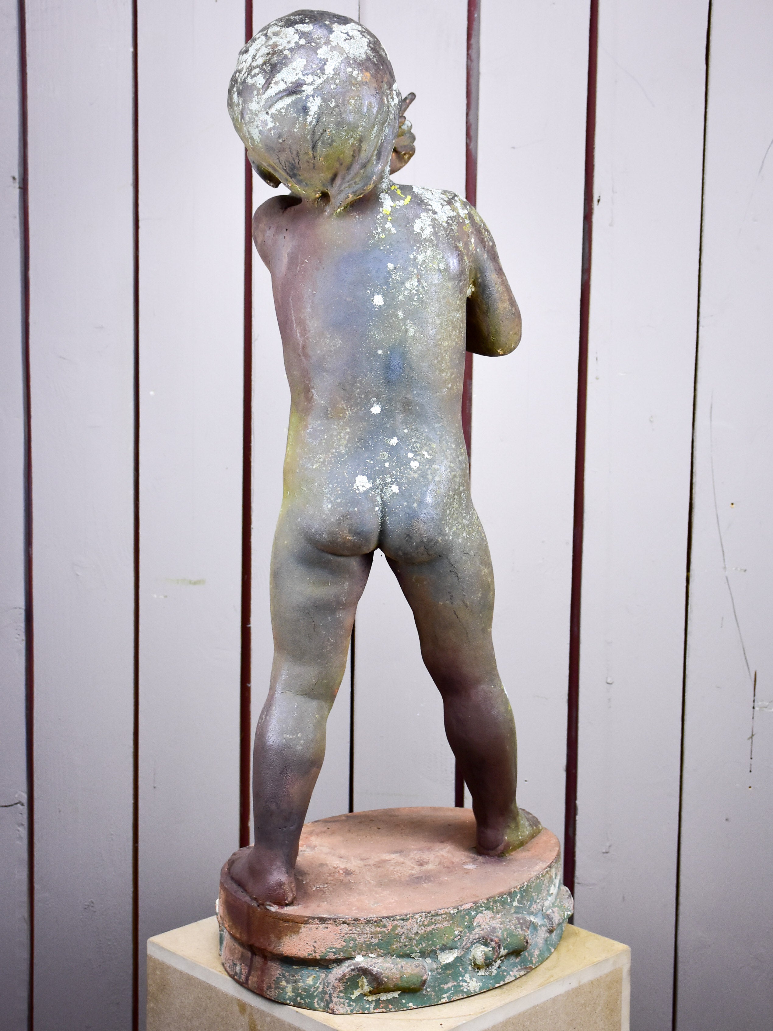 19th Century French garden statue of a child