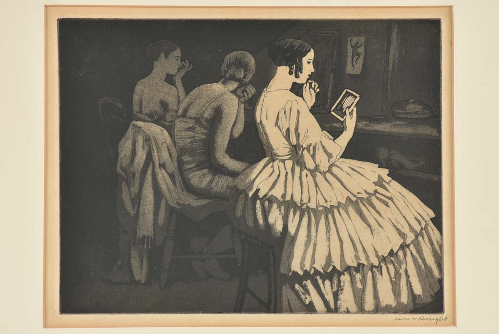 Dressing Room No. 2' - Dame Laura Knight - aquatint etching - signed 19¼" x 16¼"