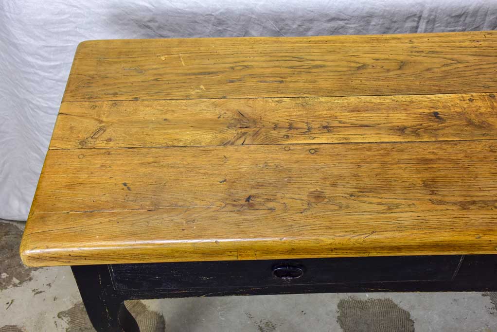 Antique French Louis XV style console table - solid oak