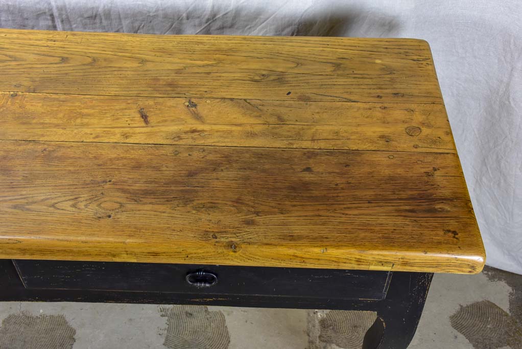 Antique French Louis XV style console table - solid oak