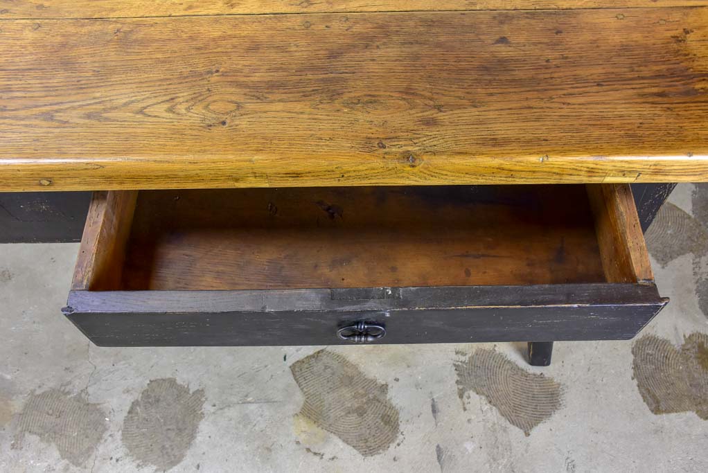 Antique French Louis XV style console table - solid oak