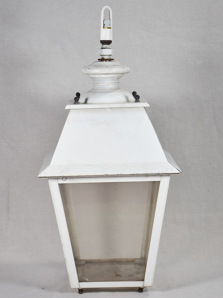 Vintage French lantern with white patina 35½"