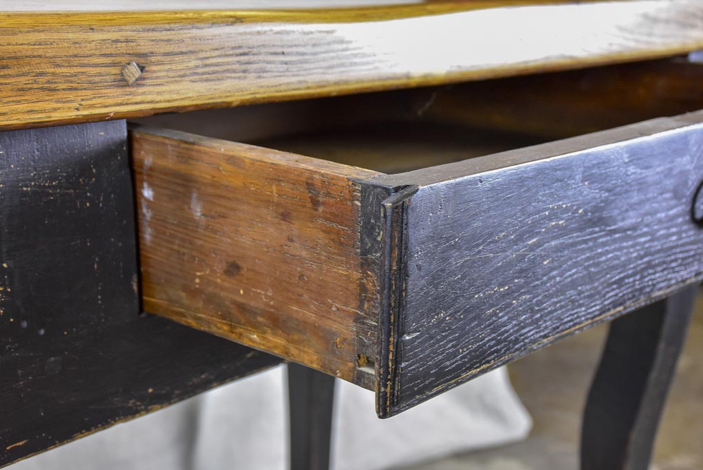 Antique French Louis XV style console table - solid oak
