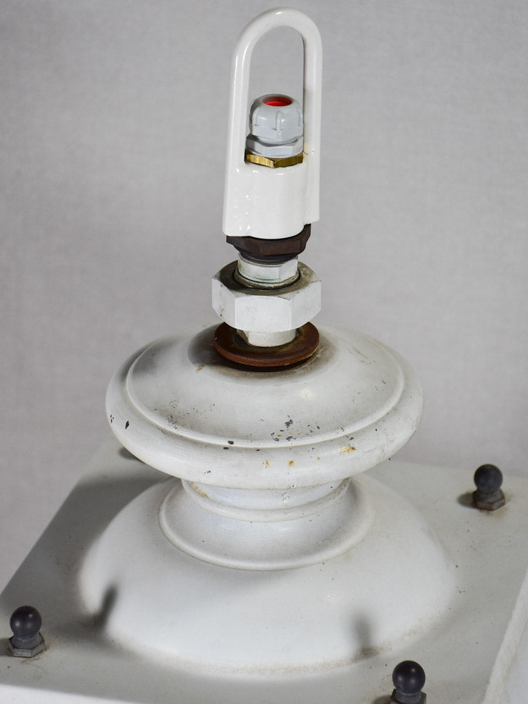 Vintage French lantern with white patina 35½"