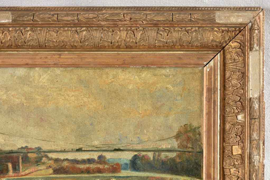 Vintage canvas with dual signatures