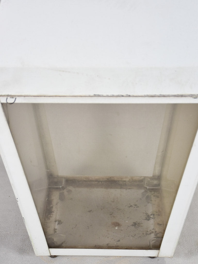 Vintage French lantern with white patina 35½"