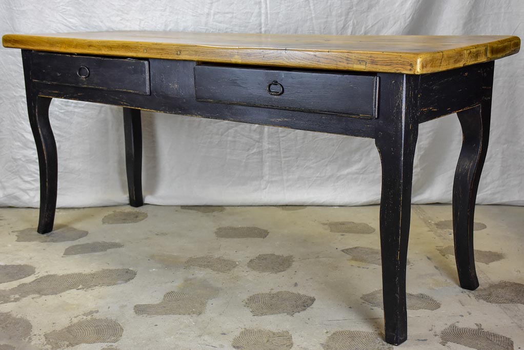Antique French Louis XV style console table - solid oak