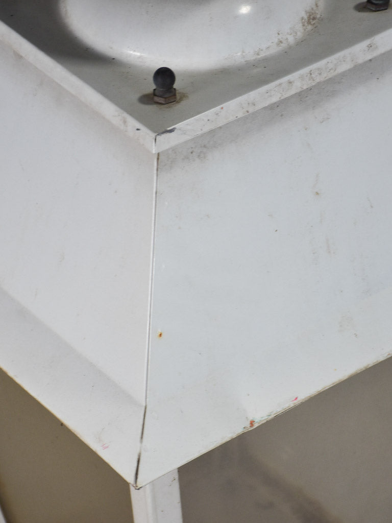 Vintage French lantern with white patina 35½"