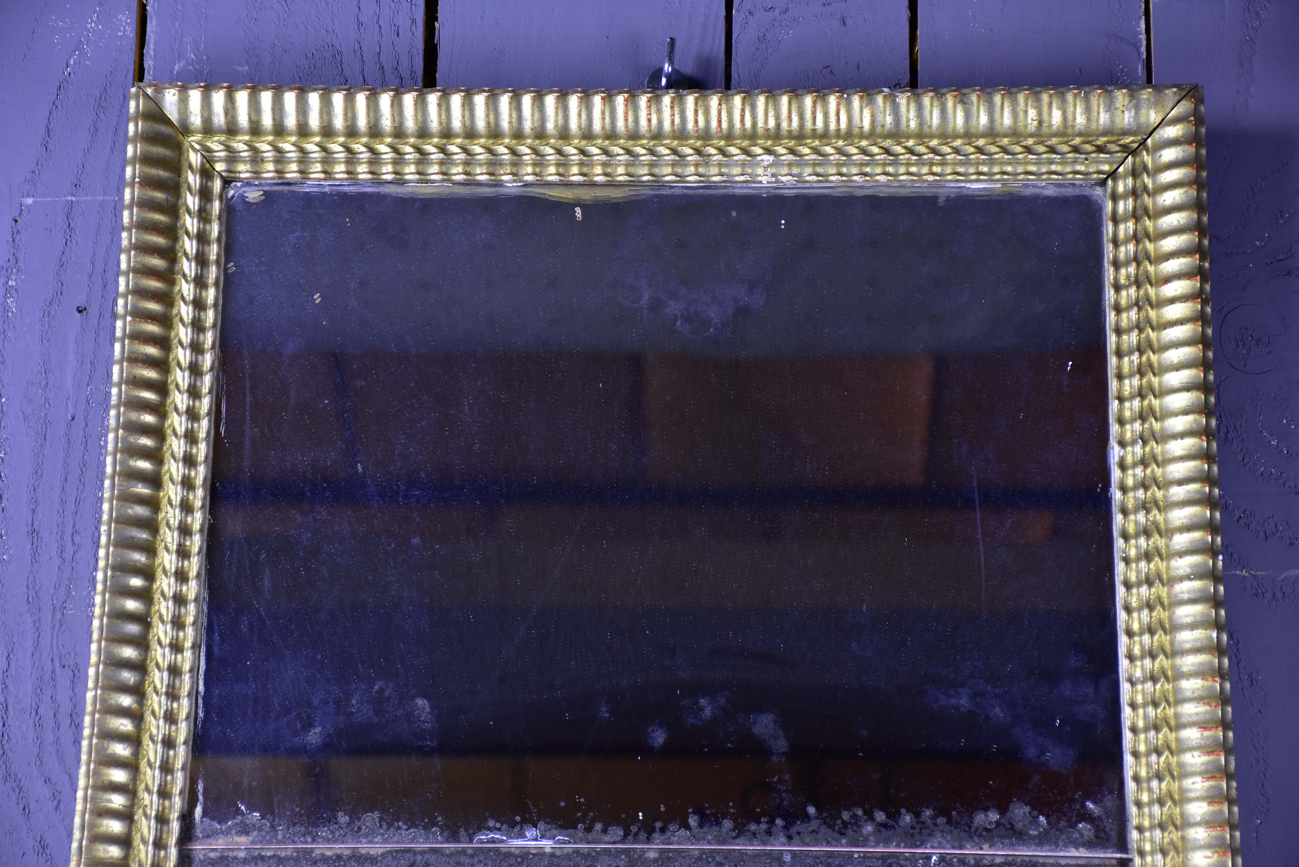 Antique French gilded mirror with two panels