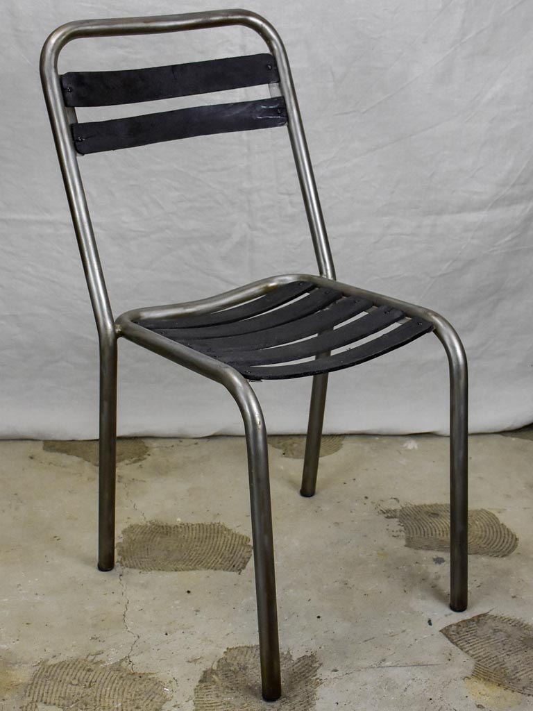 Set of six vintage French garden chairs - stackable