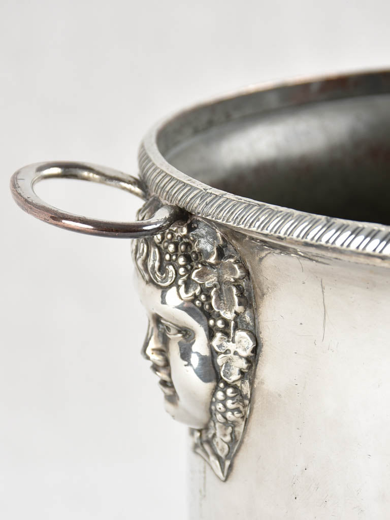 Antique champagne bucket with lion emblem