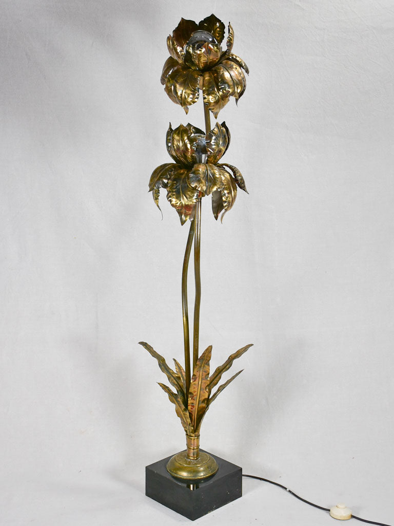 1970s Henri Fernadez flower lamp - floor lamp 56"