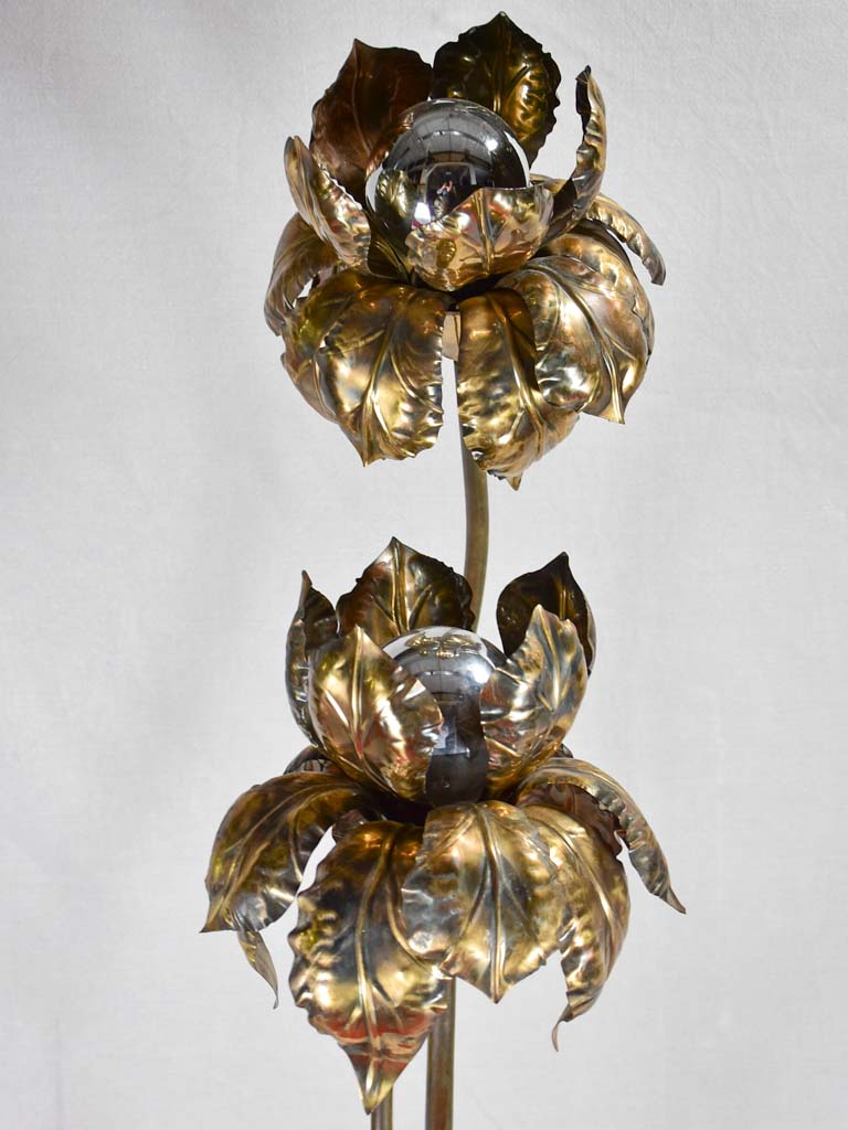 1970s Henri Fernadez flower lamp - floor lamp 56"