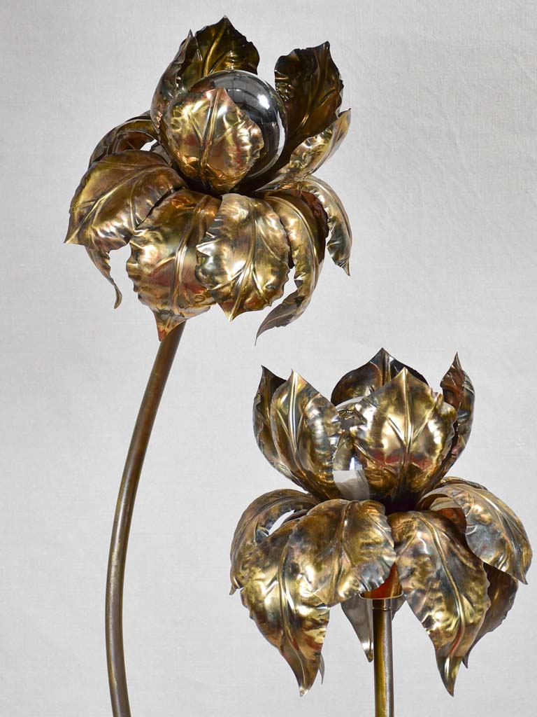 1970s Henri Fernadez flower lamp - floor lamp 56"