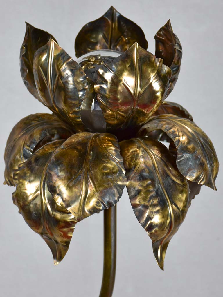 1970s Henri Fernadez flower lamp - floor lamp 56"