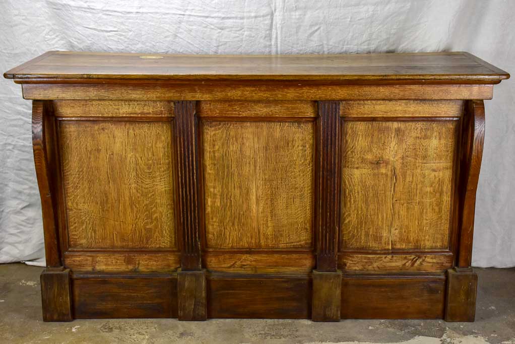 Antique French oak pharmacy counter