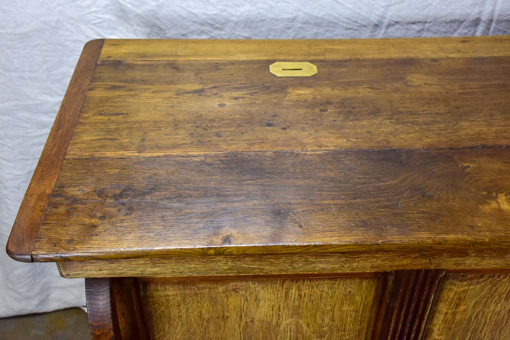 Antique French oak pharmacy counter
