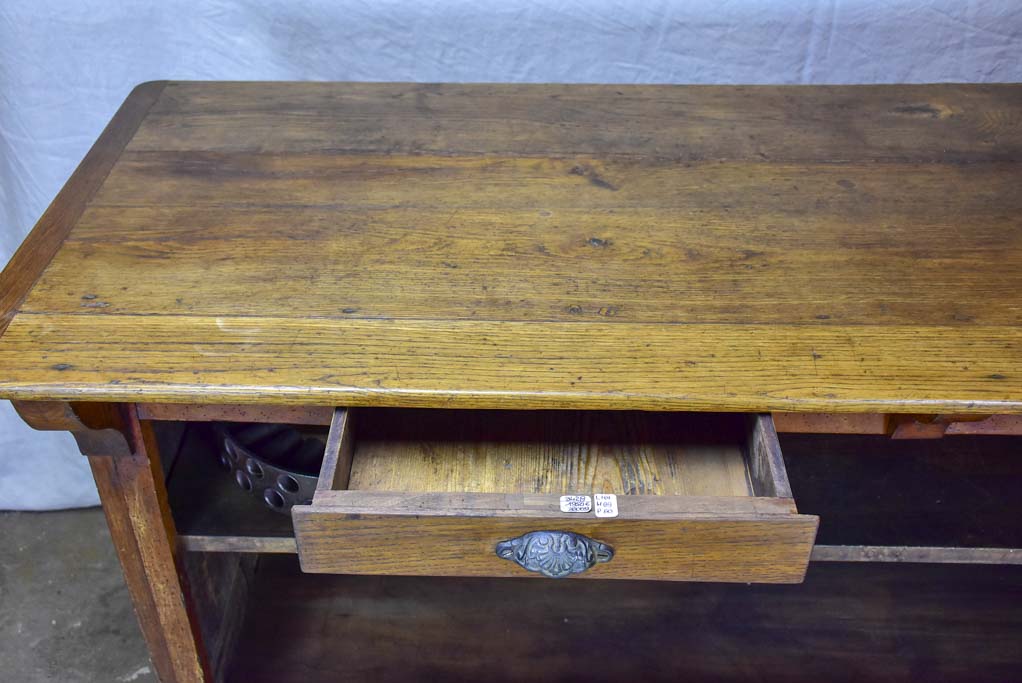 Antique French oak pharmacy counter