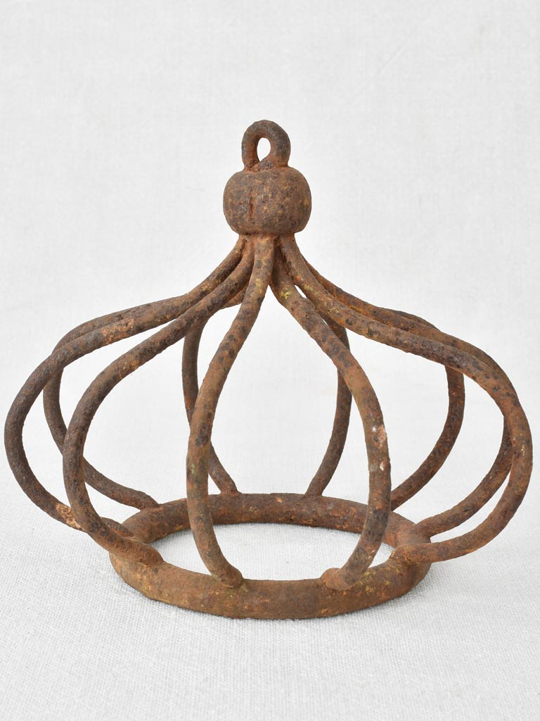 Crown shaped salvaged metal decoration 7½"