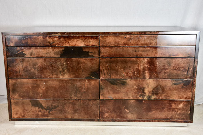 1970's Italian Aldo Tura commode - Lacquered Goatskin